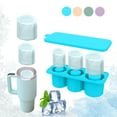 Ice Cube Tray for Tumbler Cup, Silicone Ice Cube Maker With Lid for 20