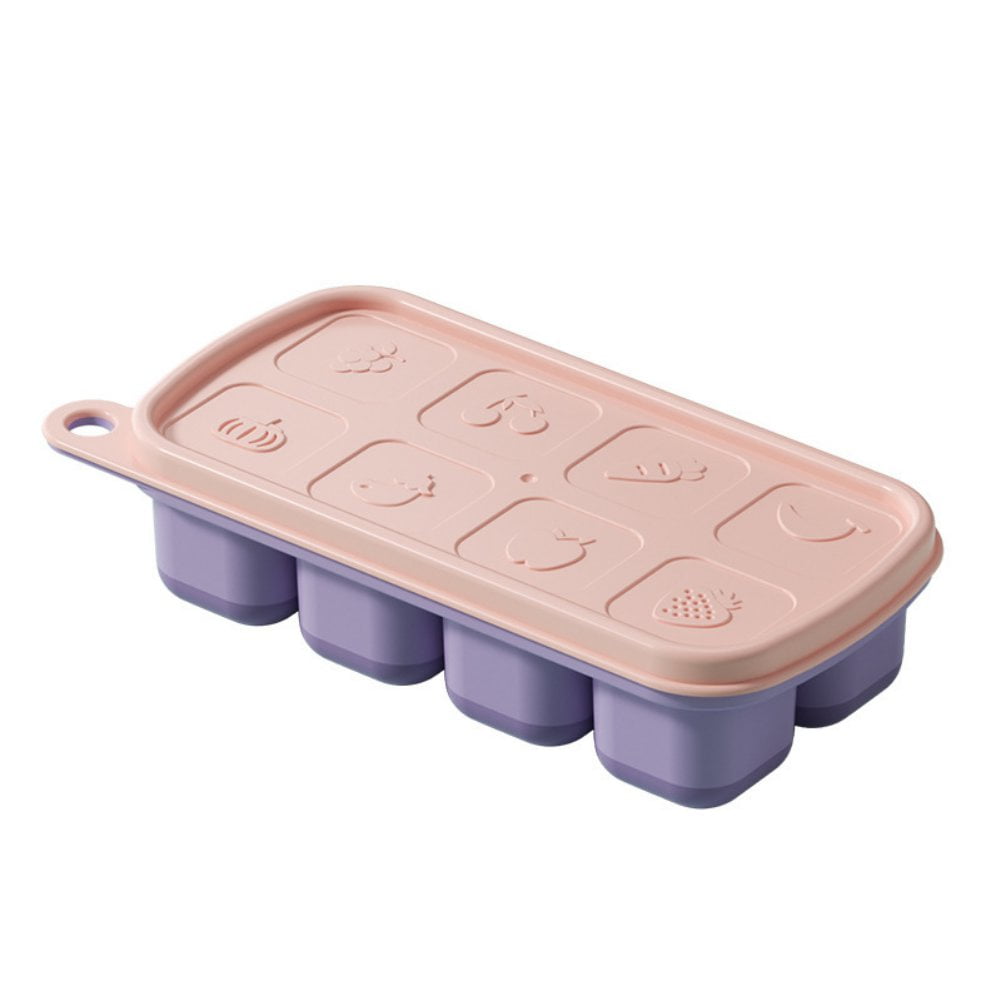 Ice Cube Tray With Lid And Bin,Silicone Ice Tray With Lid And Bin, Stackable Ice Tray With Bin, Green Ice Bin For Freezer With Lid With Easy Release