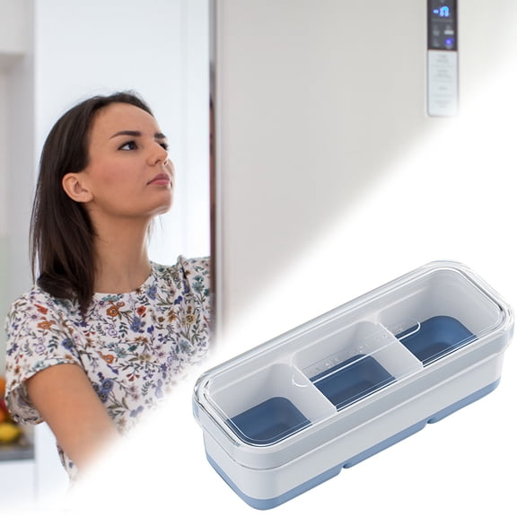 Ice Cube Tray With Lid Ice Maker For Freezer With Container For Whiskey Cocktails Coffee Wine Easy Release Set Of High-quality