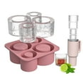 thumbnail image 1 of Ice Cube Tray for Tumbler 4 Pcs Silicone Hollow Cylinder Ice Mold with Lid and Bin for Freezer, Ice Drink, Juice, Whiskey, Cocktail, 20oz, 30oz, 40oz, 1 of 8
