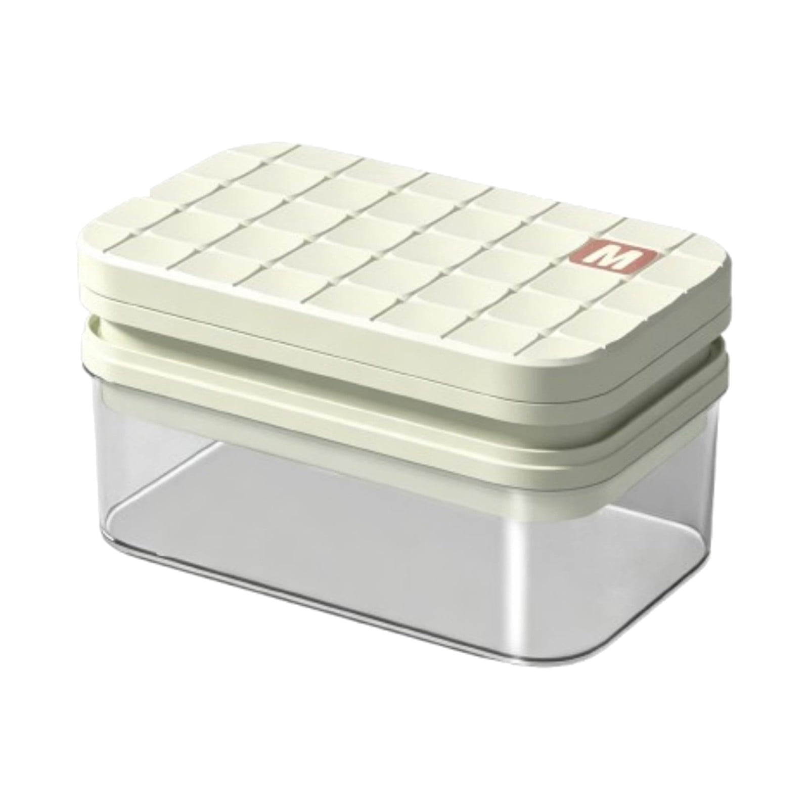 Ice Cube Tray with Leak-Proof Lid & Storage Bin Easy Release Stackable Ice Maker Mold for Freezer Drinks and Food Prep