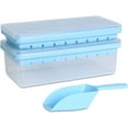 thumbnail image 1 of Ice Cube Tray with Lid and Bin,2 * 36 Nugget Silicone Ice Tray,Flexible Ice Cube Molds Comes with Ice Container, Scoop and Cover (Blue), 1 of 5