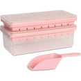 thumbnail image 1 of Ice Cube Tray with Lid and Bin,2 * 36 Nugget Silicone Ice Tray,Flexible Ice Cube Molds Comes with Ice Container, Scoop and Cover (Pink), 1 of 5