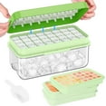 thumbnail image 1 of Ice Cube Tray with Lid and Bin, PHINOX 64 pcs Ice Trays for Freezer, Ice Cube Trays for Freezer with 2 trays, Container, Lid & Ice Scoop, BPA Free, 1 of 10