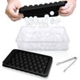 thumbnail image 1 of Ice Cube Tray with Lid and Bin - Round Ice Trays for Freezer with Lid - Ice Cube Trays for Freezer with Ice Container (0.8"-2PACK Black), 1 of 16