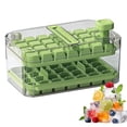 thumbnail image 1 of Ice Cube Tray with Lid and Storage Bin,56 Grid Stackable Ice Maker Tray with Press Release Design, Easy Release Ice Tray with Scoop for Freezer,Green, 1 of 7