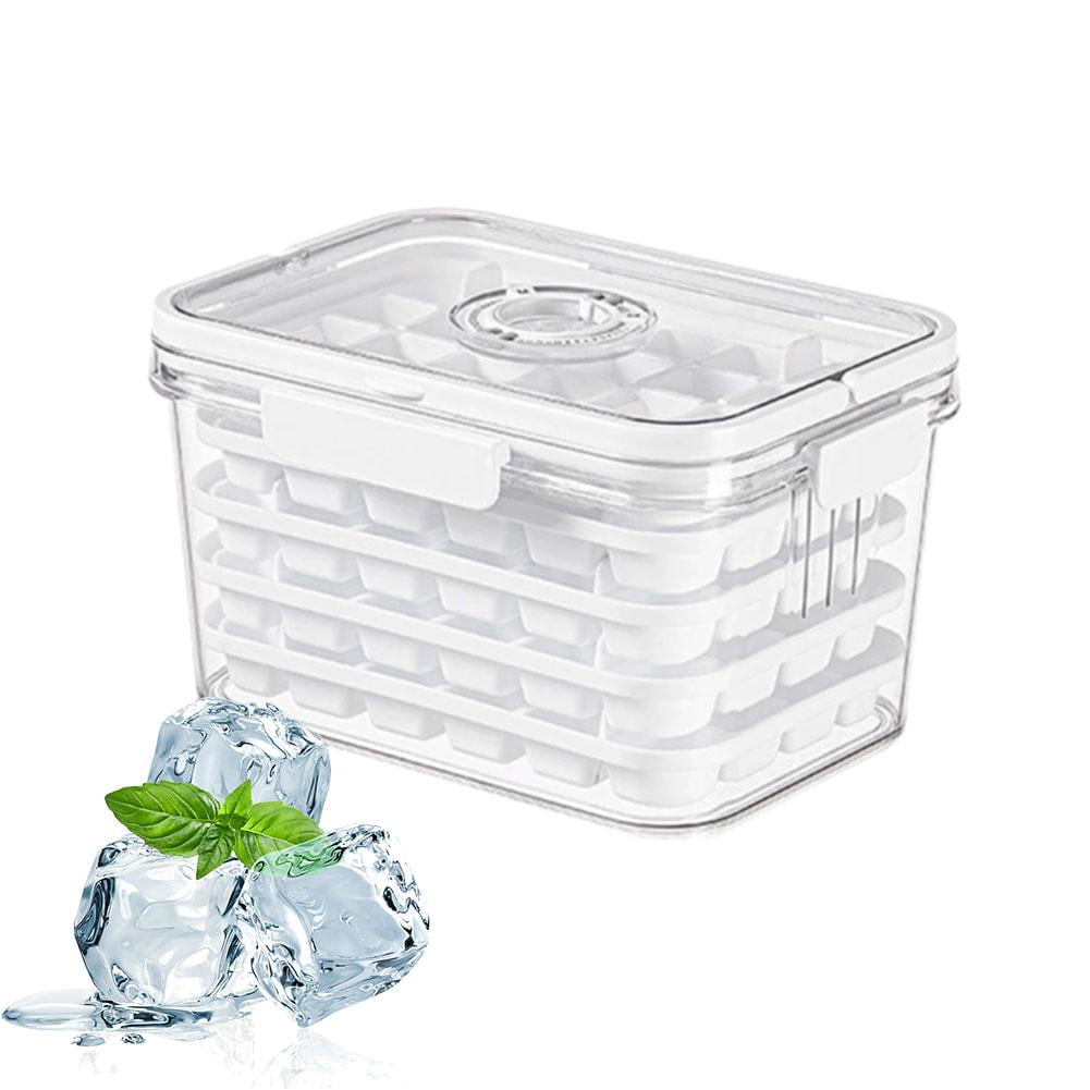 Ice Cube Tray with Lid and Storage Bin ice cube trays for freezer BPA-Free Silicone reusable ice cubes maker with containers large molds