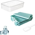 thumbnail image 1 of Ice Cube Trays, 0.55 Inch Round Ice Trays for Freezer with Lid and Bin, 123 x 3 Pack Tiny Ice Ball Maker Mold with Scoop Easy Release for Chilling Drinks, Juice (Blue, 123 X 3)…, 1 of 6