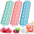 thumbnail image 1 of Ice Cube Trays 3 Pack, Stackable Heart Ice Cube Tray Set with Lid, Ice Cube Tray Making 42PCS Heart Shaped Chilling Cocktail Whiskey Tea Coffee, Easy to Release Ice Trays for Freezer, 1 of 5