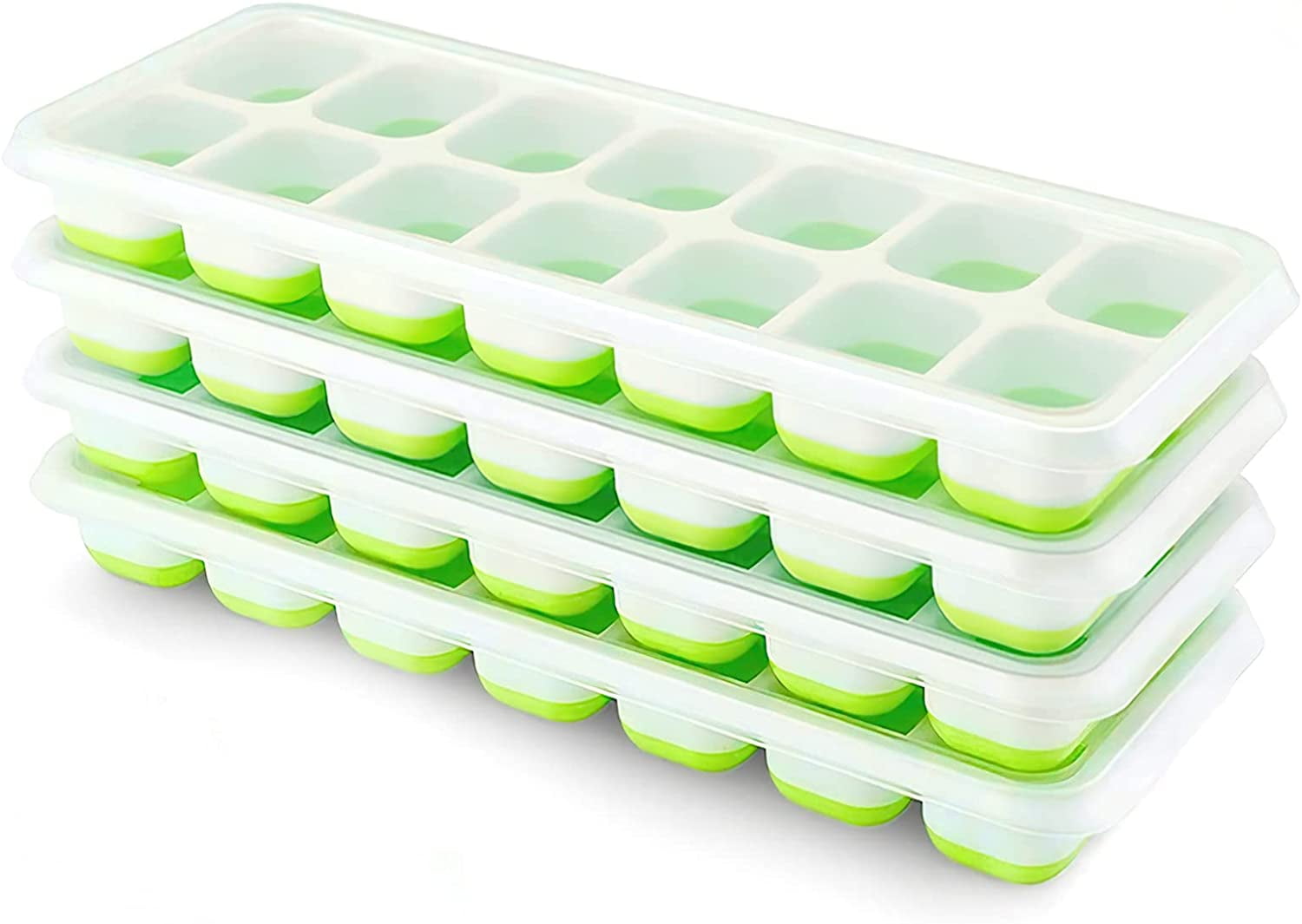 Ice Cube Trays 4 Pack, Airabc Silicone Ice Cube Trays with Removable
