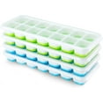 thumbnail image 1 of Ice Cube Trays 4 Pack, Silicone Ice Cube Trays with Removable Lid, Easy-Release Flexible 14-Cube Ice Trays, LFGB Certified and BPA Free, Stackable Ice Trays with Covers for Cocktail, Freezer, 1 of 5