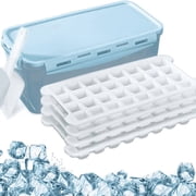 Ice Cube Trays, 4 Pieces Ice Cube Molds Round Big Ice Balls Square Diamond Ice Cube Trays, Blue