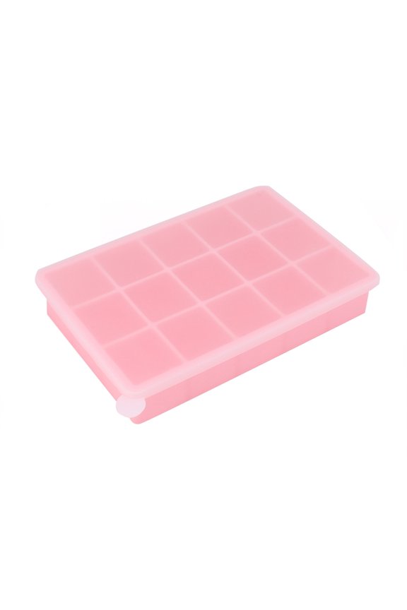 Ice Cube Trays, Easy Release 15 Flexible Silicone Ice Cube Molds with Removable Lid Reusable Freezer Ice Trays Stackable for
