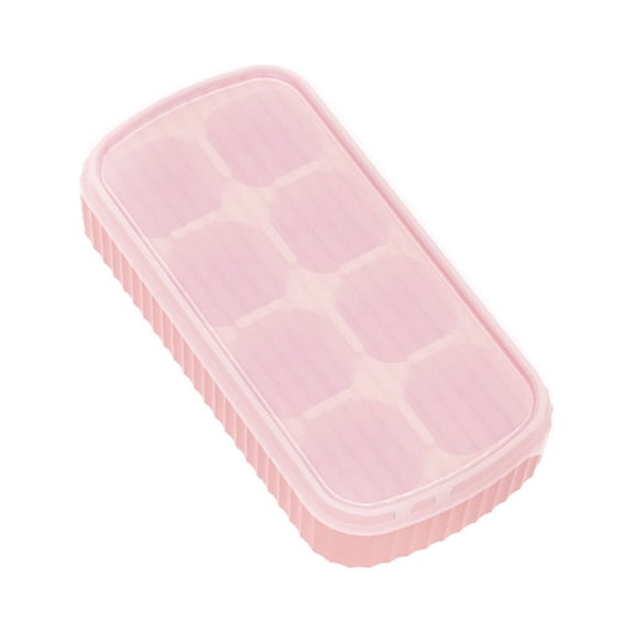 Ice Cube Trays for Freezer - Large Ice Cube Molds, Stackable Big Ice Mold with Lid and Bin, Round Ice Cube Maker for Whiskey, Cocktails and Homemade Drinks
