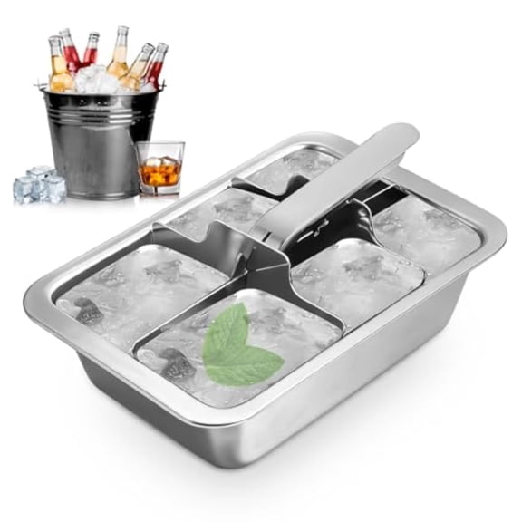 COSANO Stainless Steel 6-Cavity Flexible Ice Cube Trays