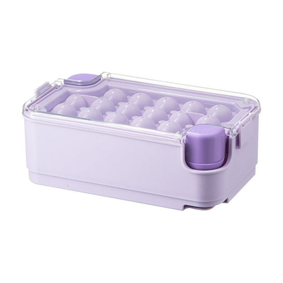 Ice Cube Trays for Freeezer With Bin,Press Plate Home Ice Puck Storage Box Food Grade Ice Tray (Without Ice Storage Box)