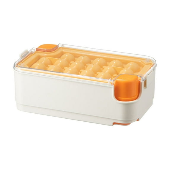 Ice Cube Trays for Freeezer With Bin,Press Plate Home Ice Puck Storage Box Food Grade Ice Tray (Without Ice Storage Box)
