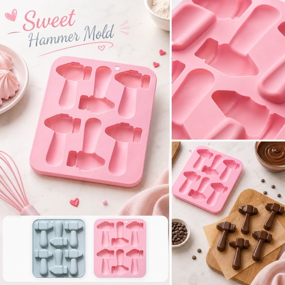 Ice Cube Trays for Freezer Silicone | Unique Shape Reusable Silicone Ice Tray | Baking Pan for Cake Making | Great Gift for Home Bakers and Hostesses