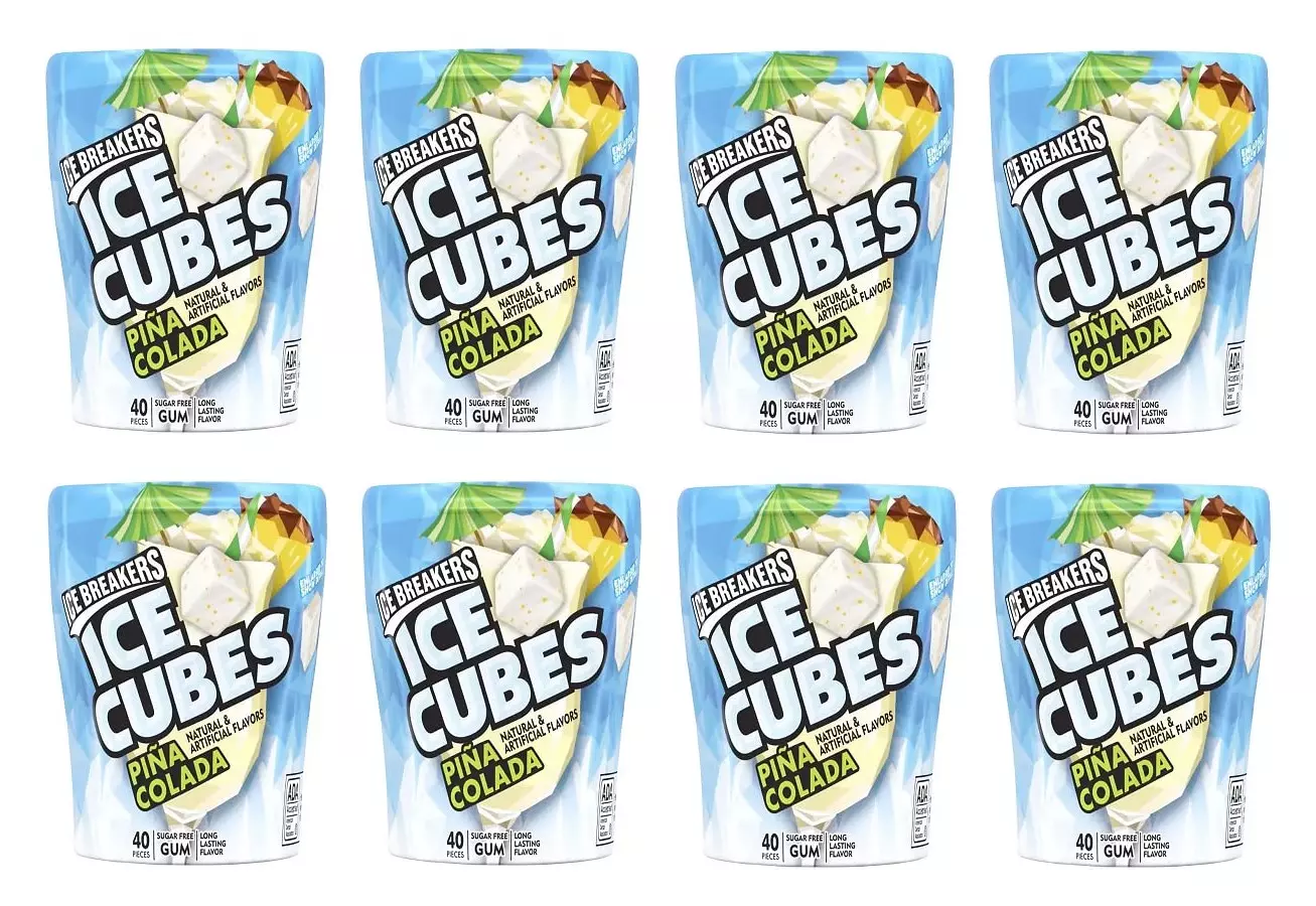Ice Cubes Pina Colada Flavored, Sugar Free Gum (Pack of 8) On Sale!