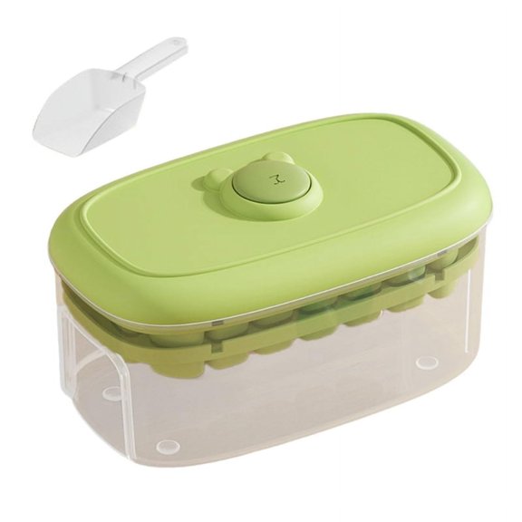 Ice Cubes Tray Set Make 28 or 56 Cubes Cocktails Coffee Freezers Storage Container With Push Key Lid Kitchen Tool