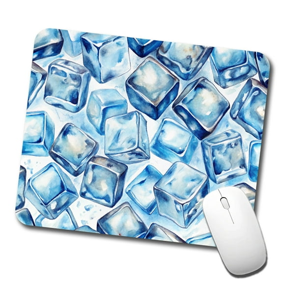 Ice Cubes Watercolor Mouse Pad Low Profile Gaming Mat