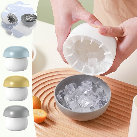 Ice Cup Freezing Ice Block Molds | Flexible Food Grade Plastic Ice Tray with Cover | Easy Release | Odor Proof | Fast Ice Extraction | Multiple Cell Design | For Home Freezer | 1 Piece | Multicolor
