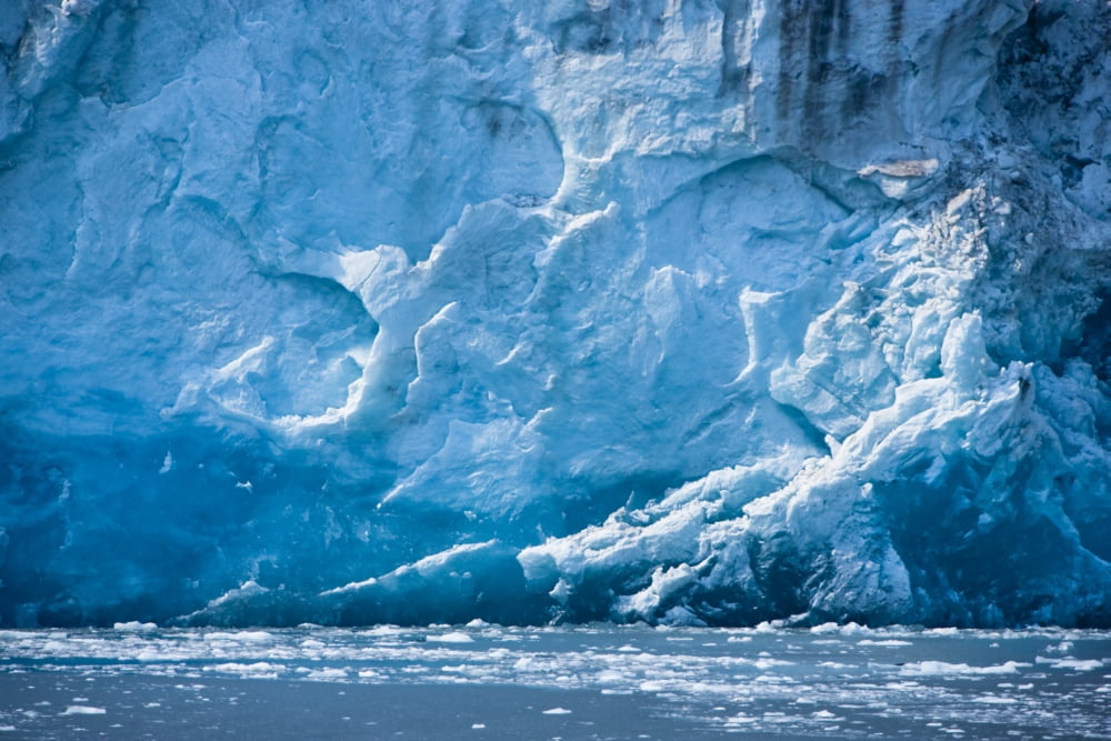 Ice Detail Of Harriman Glacier Barry Arm Southcentral Alaska Summer Canvas Art - Kevin Smith Design Pics (36 x 24)