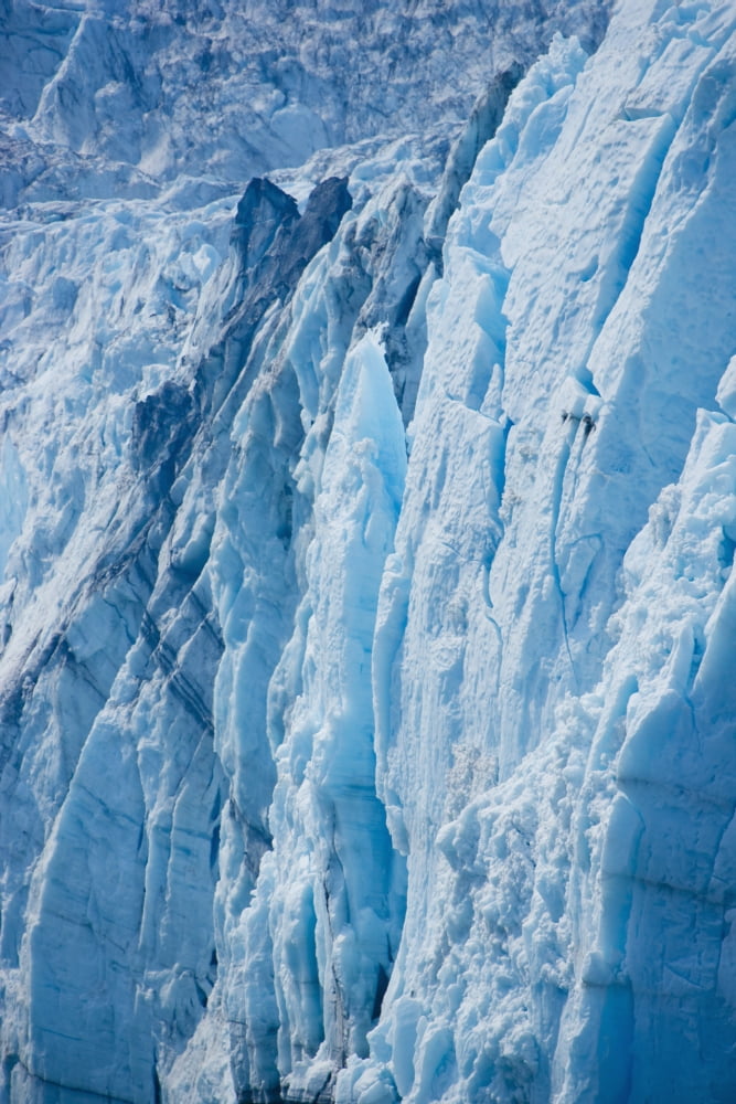 Ice Detail Of Harriman Glacier Southcentral Alaska Summer Canvas Art - Kevin Smith Design Pics (24 x 38)