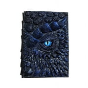 (Ice Dragon) Fashion Vintage Dragon Embossed Resin Cover Travel Diary Notebook Travel Journal A5-Note Book Art 3D Relief Diary Book 1pcs