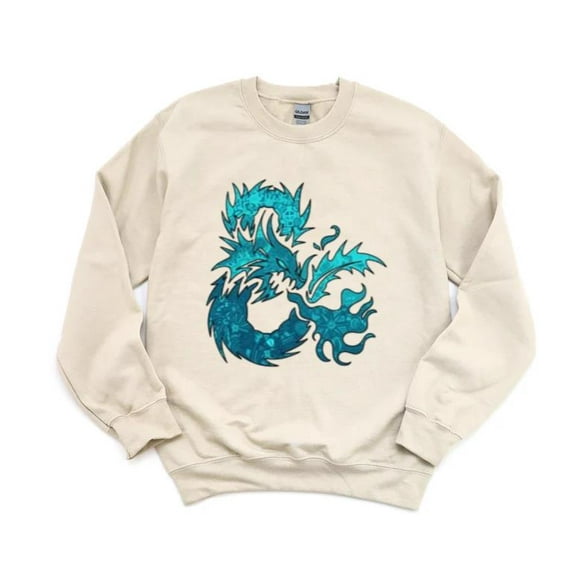 Ice Dragon Mythical Creature Fantasy Frozen Winter Cold Sweatshirt, for men & women, up to size 5XL
