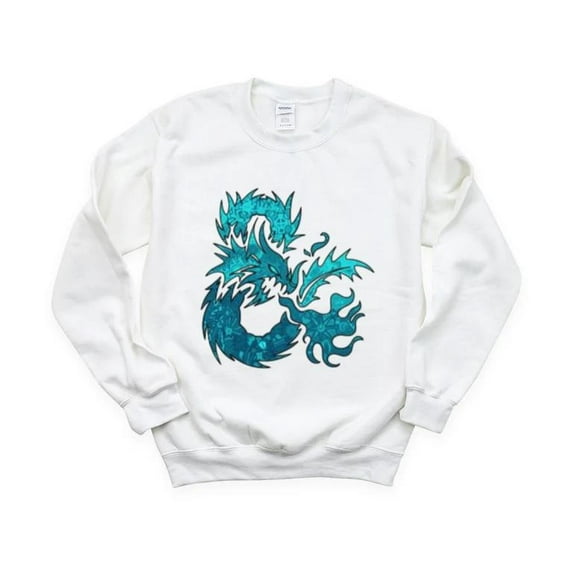 Ice Dragon Mythical Creature Fantasy Frozen Winter Cold Sweatshirt, for men & women, up to size 5XL
