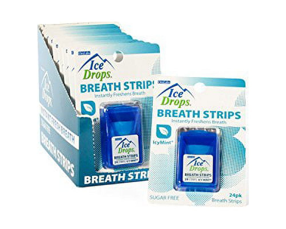 Ice Drops Breath Strips IcyMint 24 count 12 pack