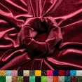thumbnail image 1 of Ice Fabric Stretch Velvet Fabric by the Yard - 60" Wide Soft Stretchy Fabric for Sewing Clothes, Apparel, Costume, Crafts - 90% Polyester 10% Spandex - Burgundy - 2 Yards, 1 of 7