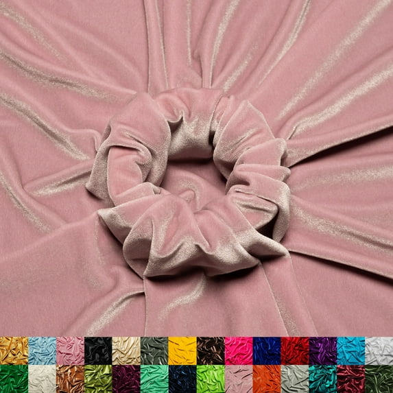 Ice Fabric Stretch Velvet Fabric by the Yard - 60" Wide Soft Stretchy Fabric for Sewing Clothes, Apparel, Costume, Crafts - 90% Polyester 10% Spandex - Lavender - 20 Yards