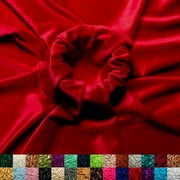 Ice Fabric Stretch Velvet Fabric by the Yard - 60" Wide Soft Stretchy Fabric for Sewing Clothes, Apparel, Costume, Crafts - 90% Polyester 10% Spandex - Red - 4 Yards