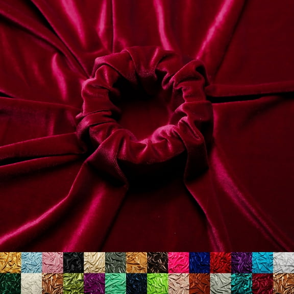 Ice Fabrics 90% Polyester Plain Craft Fabric by the Yard, Wine Red