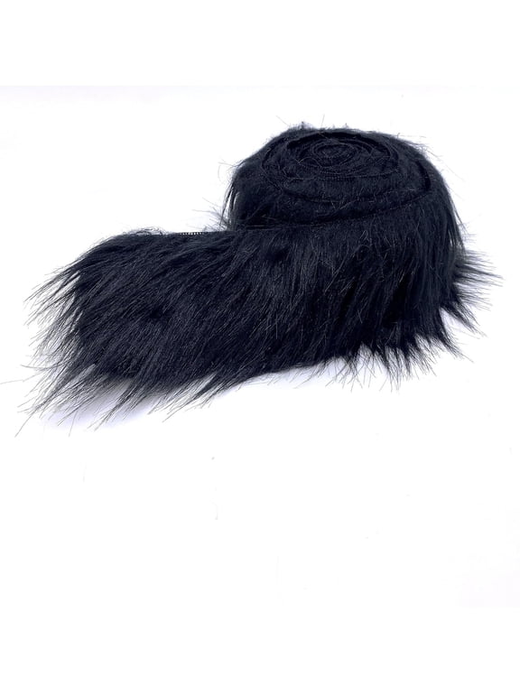 Craft Faux Fur Fabric Pre Cut Rolls - 2"x60" Fur Ribbon Mohair Fabric Strips - Super Soft and Fuzzy - Perfect for Crafts, Costumes & Decoration