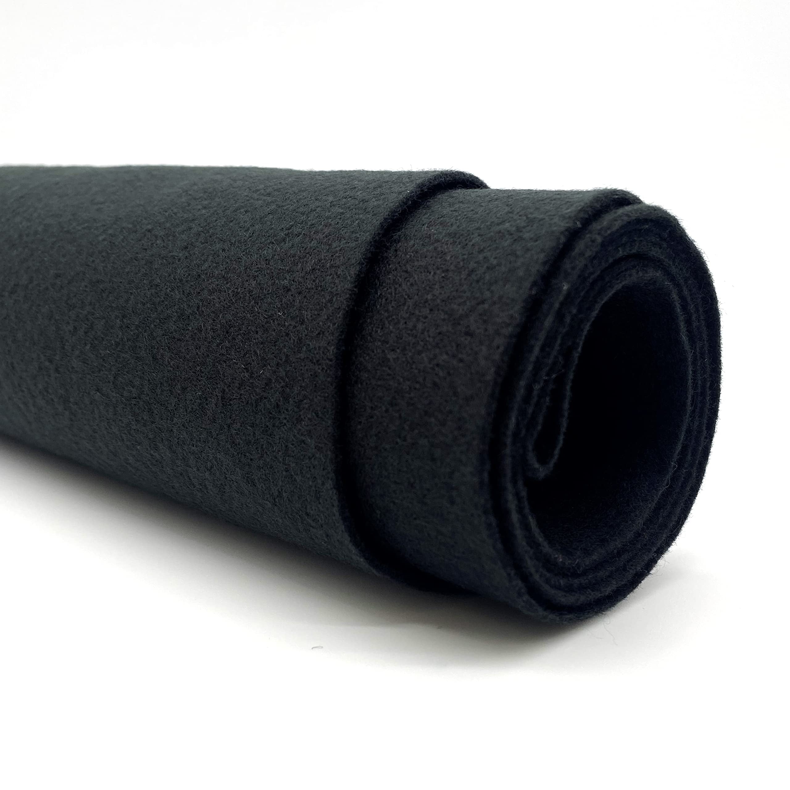 Ice Fabrics Craft Felt Fabric by The Yard - 72" Wide Acrylic Felt for DIY Arts & Crafts - Black - 20 Yards