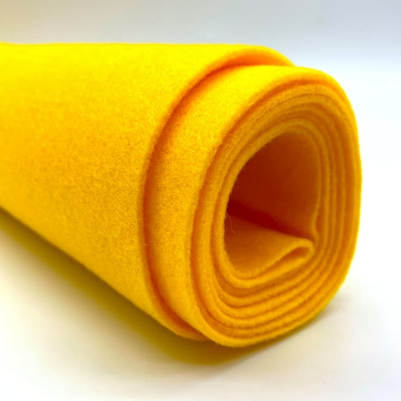 Ice Fabrics Craft Felt Fabric by The Yard - 72" Wide Acrylic Felt for DIY Arts & Crafts - Bright Gold - 1 Yard