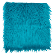Ice Fabrics Faux Fur Fabric Squares - 10x10 Inches Pre-Cut Craft Fur Fabric - Shaggy Mohair Fabric for Costumes, Apparel, Rugs, Pillows, Decorations and More - Turquoise Fur Fabric