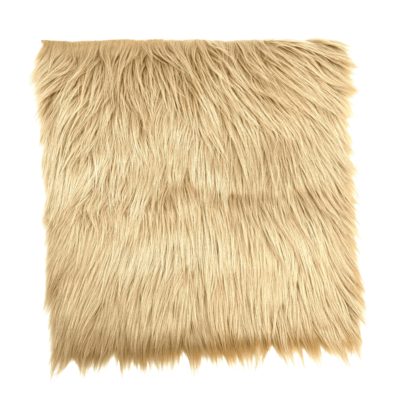 Ice Fabrics Faux Fur Fabric Squares - 30x30 Inches Pre-Cut Craft Fur Fabric - Shaggy Mohair Fabric for Costumes, Apparel, Rugs, Pillows, Decorations and More - Beige Fur Fabric