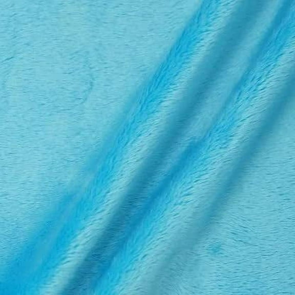 Ice Fabrics Solid Minky Fabric by The Yard - Soft & Smooth Fabric for Blankets, Apparel, Throws, Pillows & More - Aqua - 1 Yard