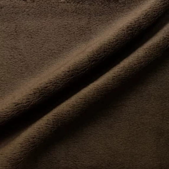 Ice Fabrics Solid Minky Fabric by The Yard - Soft & Smooth Fabric for Blankets, Apparel, Throws, Pillows & More - Brown - 4 Yards