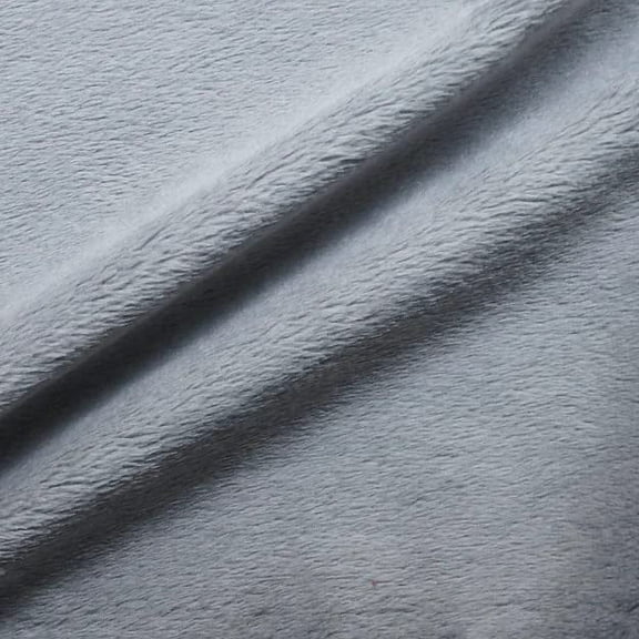 Ice Fabrics Solid Minky Fabric by The Yard - Soft & Smooth Fabric for Blankets, Apparel, Throws, Pillows & More - Silver - 4 Yards