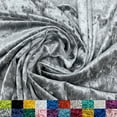 thumbnail image 1 of Ice Fabrics Stretch Crushed Velvet Fabric by the Yard - 60/62" Wide Soft Velvety Fabric for Sewing Apparel, Upholstery, Curtains & Decor - 234 GSM - 20% Vertical Stretch - Dark Gray - 6 Yards, 1 of 6