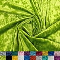 thumbnail image 1 of Ice Fabrics Stretch Crushed Velvet Fabric by the Yard - 60/62" Wide Soft Velvety Fabric for Sewing Apparel, Upholstery, Curtains & Decor - 234 GSM - 20% Vertical Stretch - Lime Green - 2 Yards, 1 of 6
