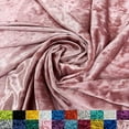thumbnail image 1 of Ice Fabrics Stretch Crushed Velvet Fabric by the Yard - 60/62" Wide Soft Velvety Fabric for Sewing Apparel, Upholstery, Curtains & Decor - 234 GSM - 20% Vertical Stretch - Rose Gold - 3 Yards, 1 of 6