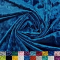 thumbnail image 1 of Ice Fabrics Stretch Crushed Velvet Fabric by the Yard - 60/62" Wide Soft Velvety Fabric for Sewing Apparel, Upholstery, Curtains & Decor - 234 GSM - 20% Vertical Stretch - Teal - 5 Yards, 1 of 6