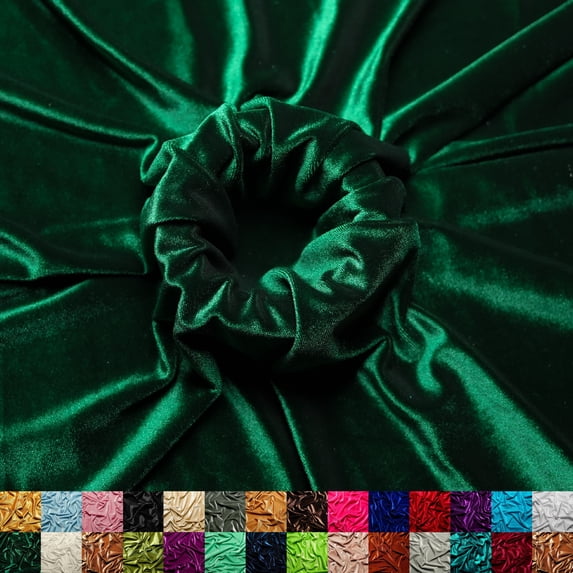 Ice Fabrics Stretch Velvet Fabric 60'', Hunter Green