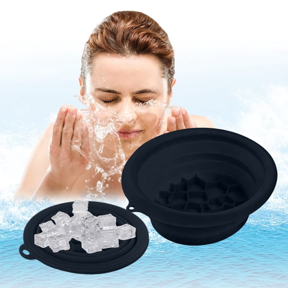 Ice Face Bowl, Face Ice Bath, Foldable Cold Plunge Faces Tub With Built-In Ices Tray For Perfect Fit, Facial Skincare Tool For Cold, Reduce Puffiness, Tighten Pores & Refresh Skin, Dunking Tub